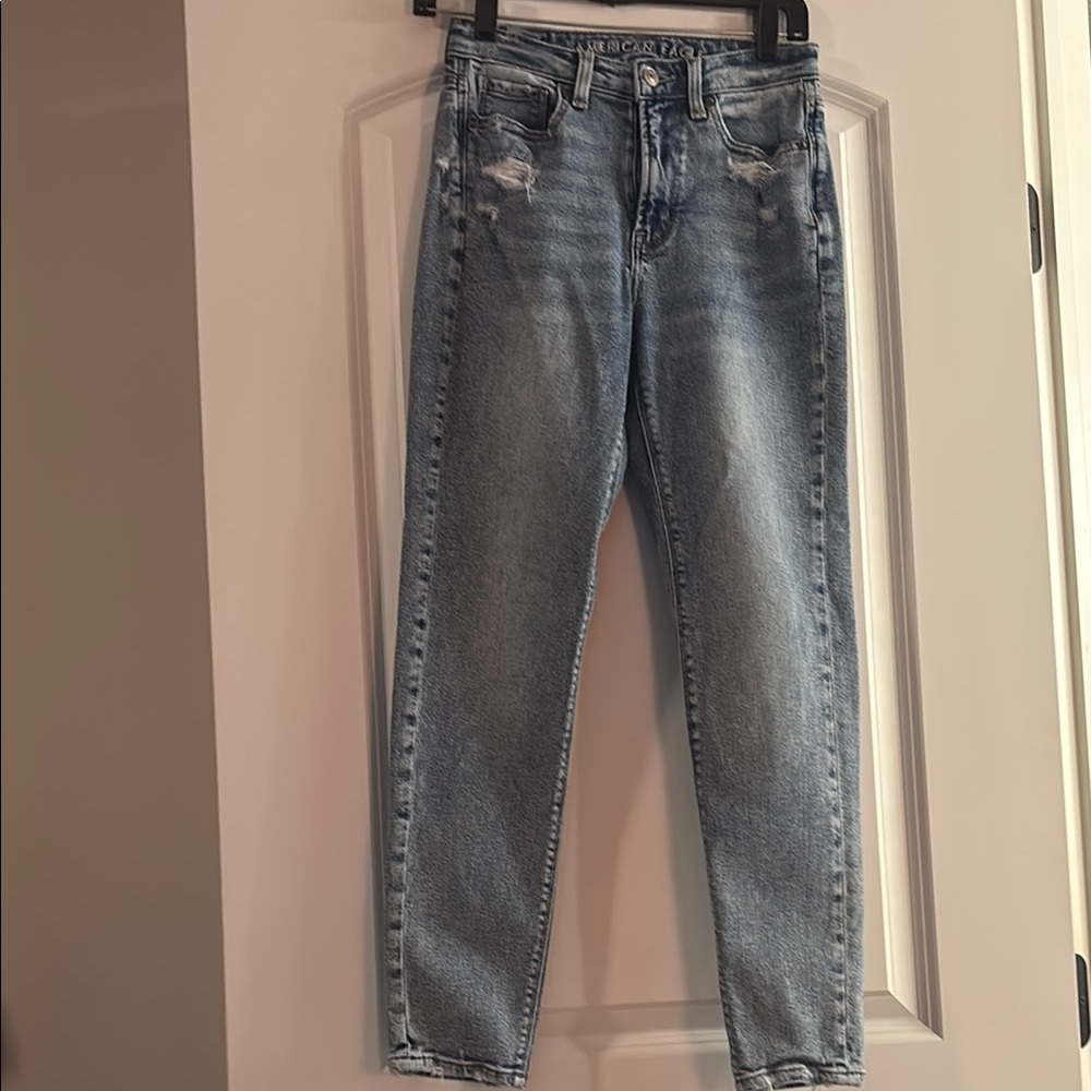 Stylish Light Blue Distressed Jeans